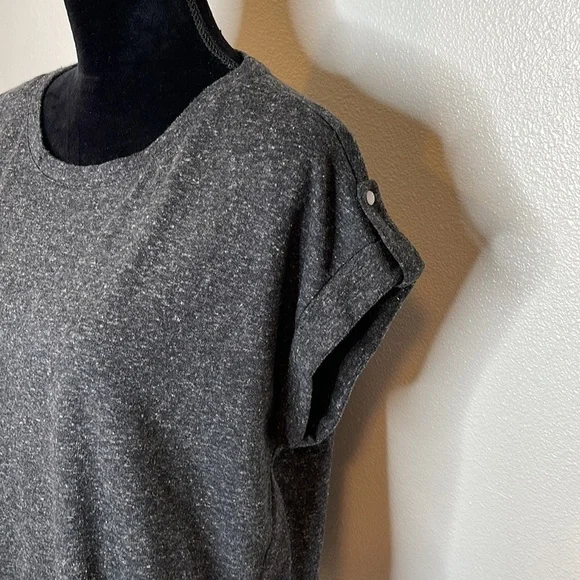 Forever 21 Gray Casual Top Side Zippers Medium - Picture 4 of 6